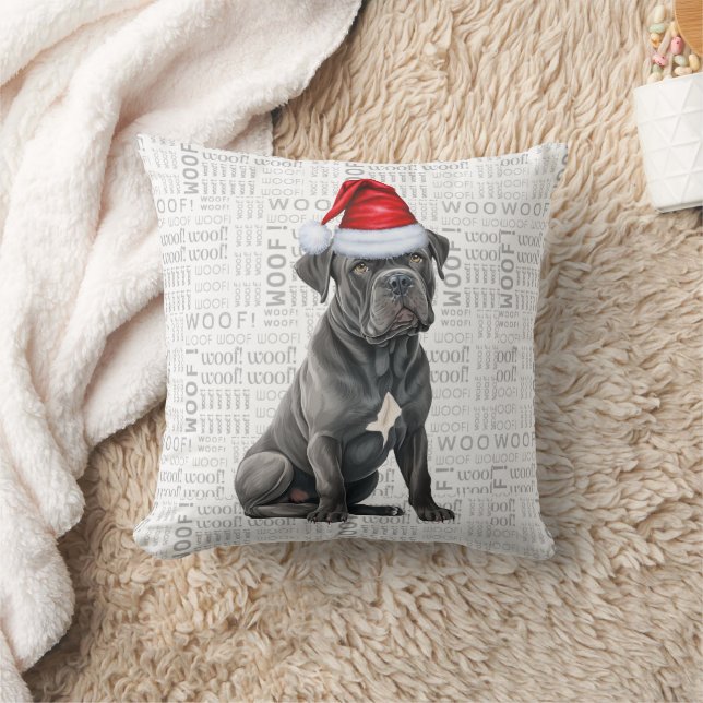 Coussin Cane Corso Amoureux des chiens Noël (Couverture)