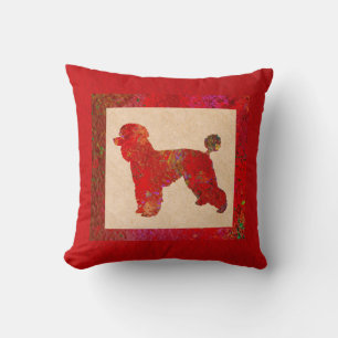 Coussin Caniche Rouge