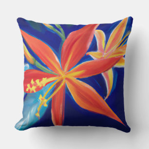 Coussin canna floral tropical