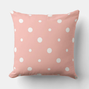 Coussin Cantaloupe Melon et points blancs