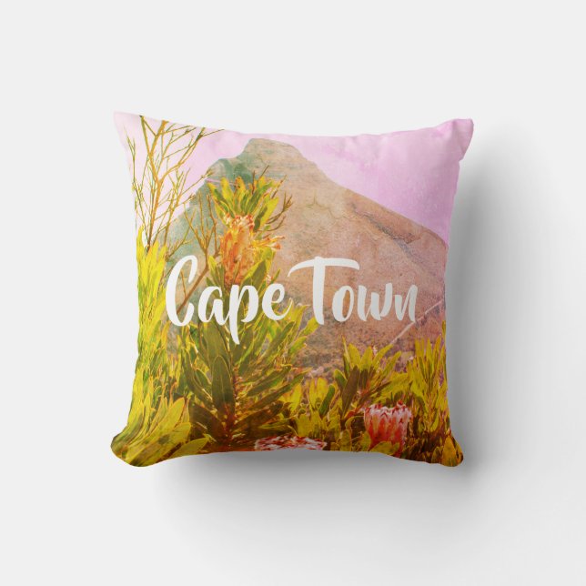 Coussin Cap Afrique du Sud Protea Tête du lion (Recto)