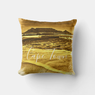 Coussin Cape Town Table Mountain Ocean Waves Beach