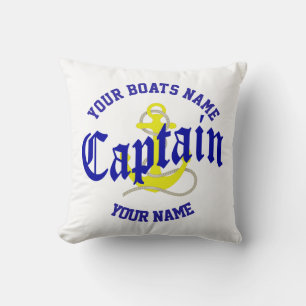 Coussin Capitaine de bateau avec ancre