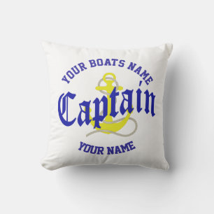 Coussin Capitaine de bateau avec ancre