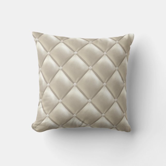 Coussin Capitone en cuir avec le motif imprimé par (Recto)