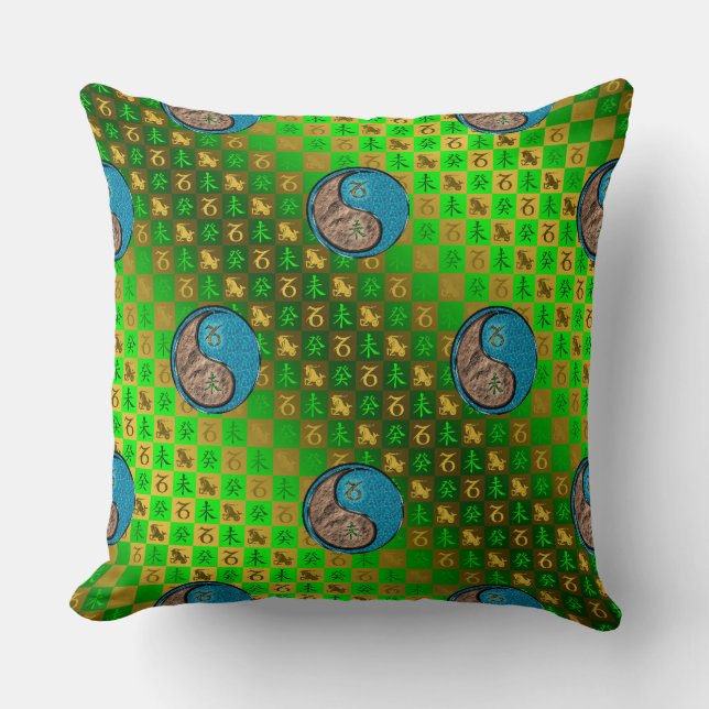 Coussin Capricorne & Chèvre d'eau (Recto)