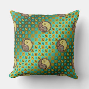 Coussin Capricorne & Chien Métal