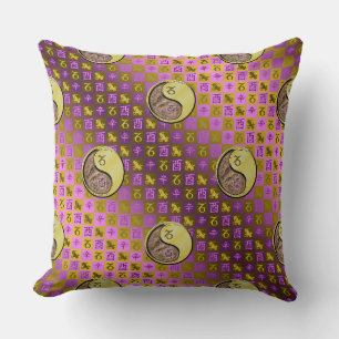 Coussin Capricorne & Coq de Métal
