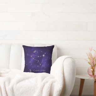 Coussin Capricorne de violet zodiaque   Horoscope astrolog