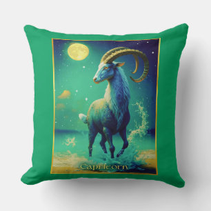 Coussin Capricorne le signe du zodiaque du Bouc de mer