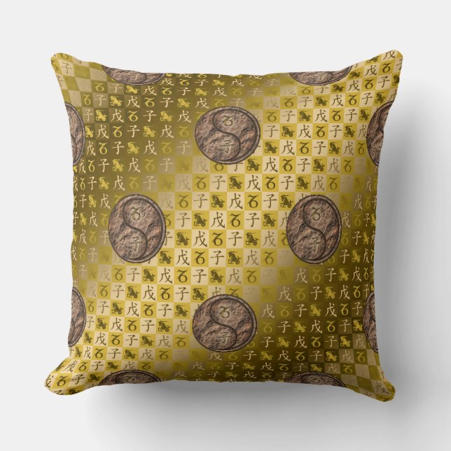 Coussin Capricorne & Rat de Terre (Recto)