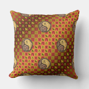 Coussin Capricorne & Tigre de Feu