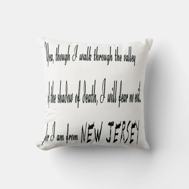 Coussin Car Je Suis Du New Jersey Thaillow (Recto)