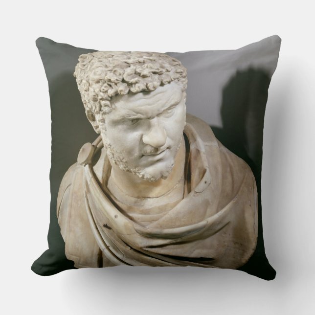 Coussin Caracalla, le marbre romain cuirassed le buste, (Recto)