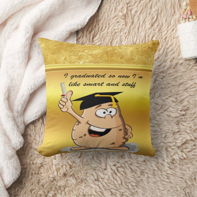 Coussin Caractère de pomme de terre avec diplôme (Couverture)