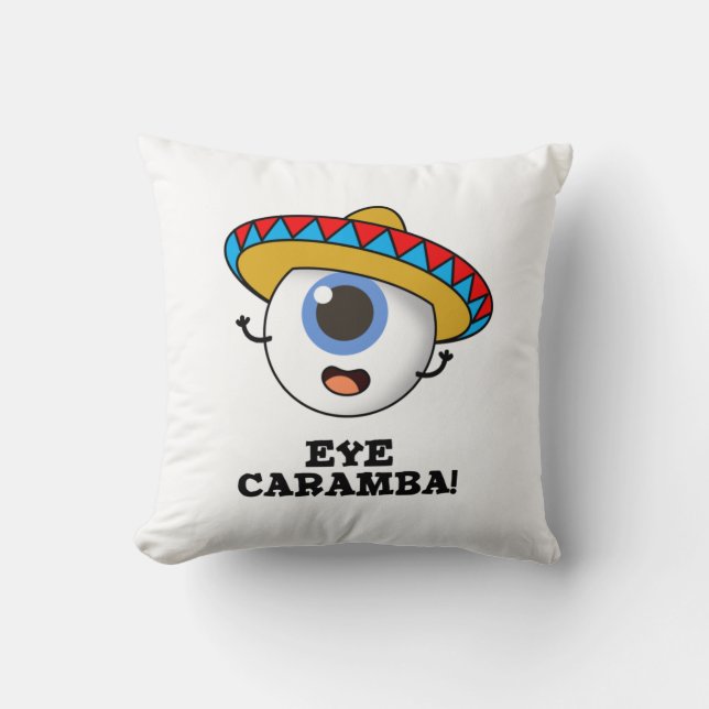Coussin Caramba de l'oeil amusant pistolet mexicain (Recto)