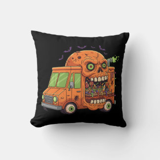 Coussin Caravane à bonbons - Crâne d'Halloween Déplaisant