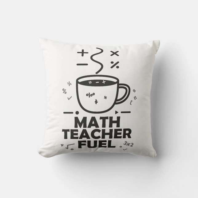 Coussin Carburant pour professeur de mathématiques (Recto)