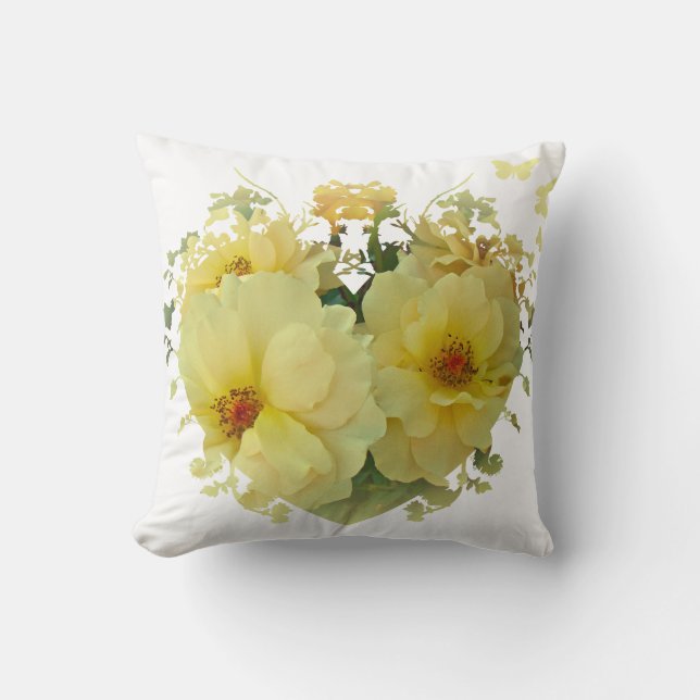 Coussin cardiaque des roses jaunes (Recto)