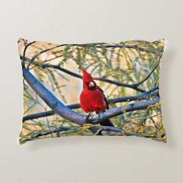 Coussin cardinal "visiteur de ciel "