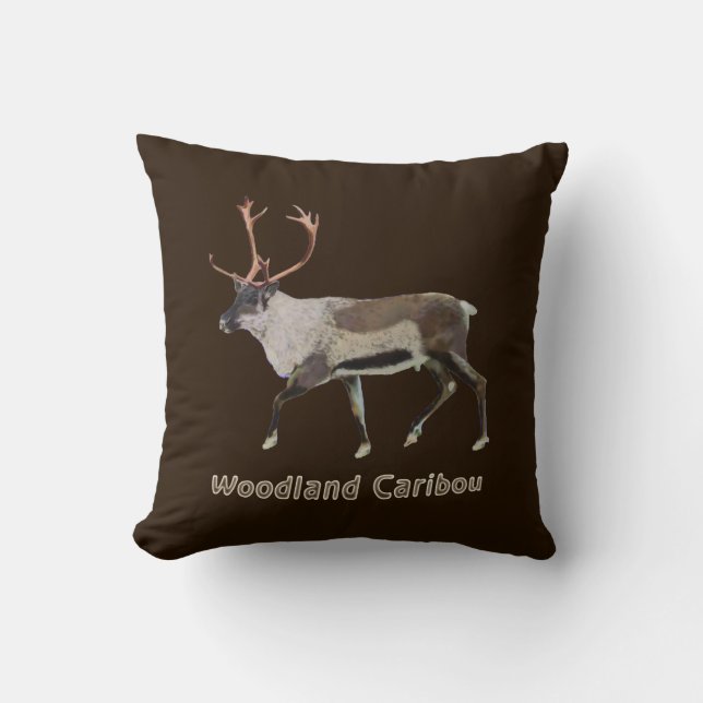 Coussin Caribou des bois (Recto)