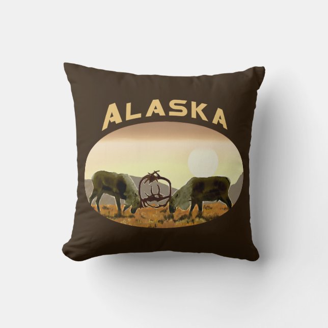 Coussin Caribou Duel - Alaska (Recto)