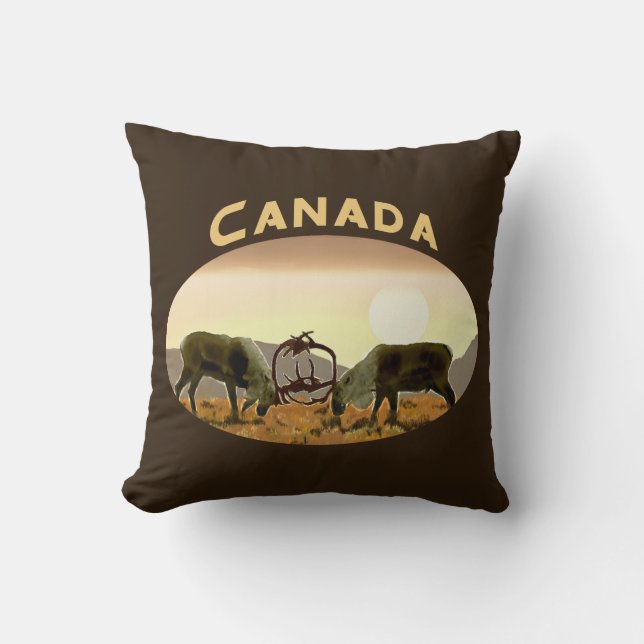 Coussin Caribou Duel - Canada (Recto)