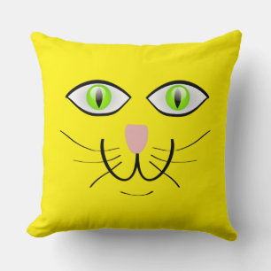 Coussin Caricature amusante du visage de chat-29034