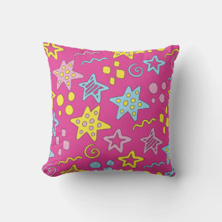 Coussin Caricature de Funky Retro Pop Art Stars Memphis 80