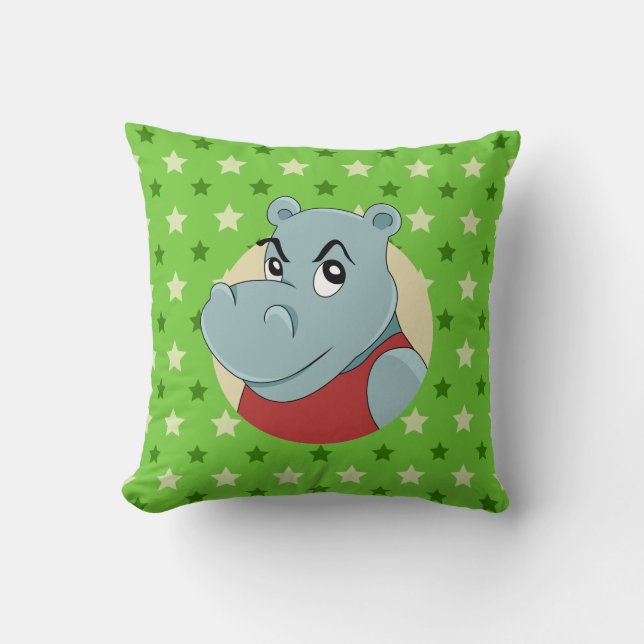 Coussin Caricature d'hippopotame (Recto)