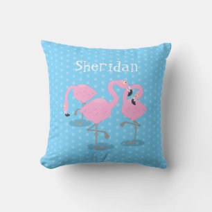 Coussin Caricature en trio flamand rose mou