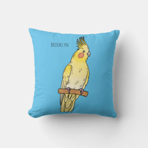 Coussin Caricature pour oiseaux Cockatiel