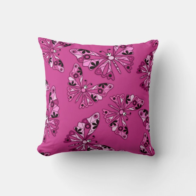Coussin Caricature sans couture enfants abstrait papillon  (Recto)