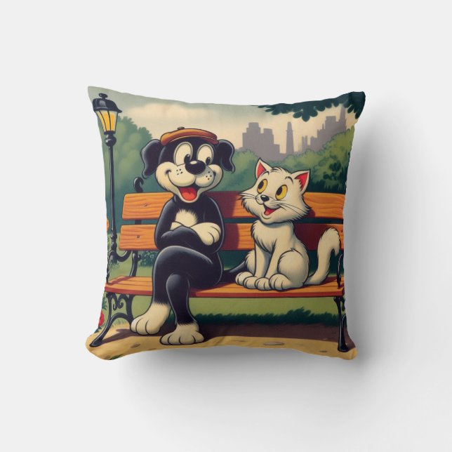 Coussin Caricature vintage pour chien/chat (Recto)