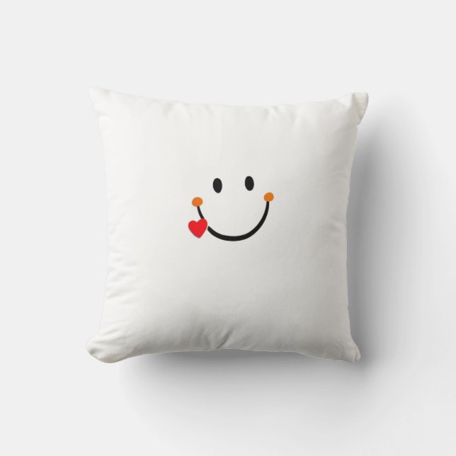 Coussin Carita Sonriente con Corazón (Recto)
