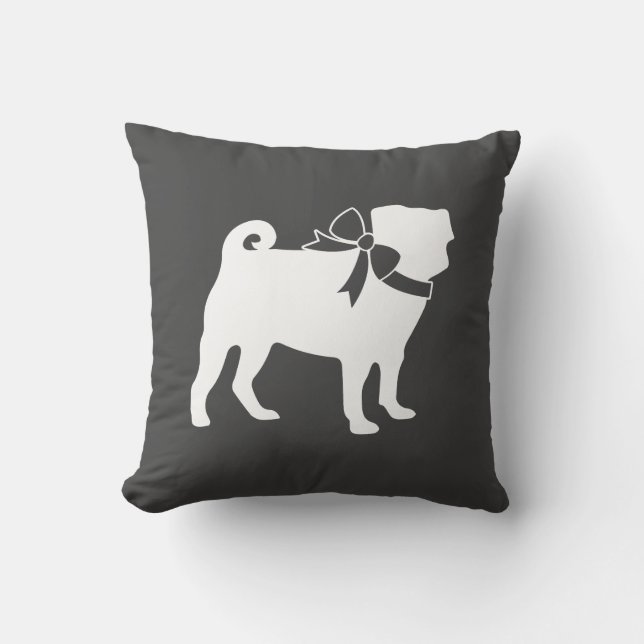 Coussin Carlin Chien Baby shower Thème Chien Chiot Neutre  (Recto)