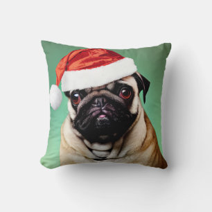 Coussin Carlin Chien Noël