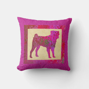Coussin Carlin rose