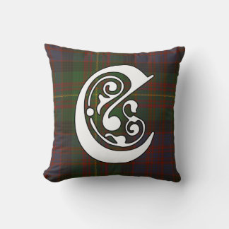 Coussin Carnegie Clan Tartan Monogramme