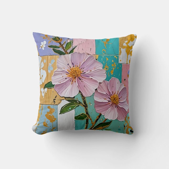 Coussin Carnet Floral Delft (Recto)