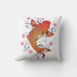 Coussin Carpe florale de koi