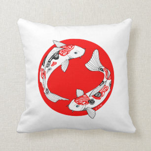 Coussin carpe koi Japon Pillow koi Japan Kissen