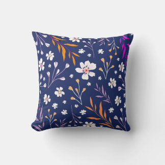 Coussin Carré bleu violet créatif Fleurs de ressor