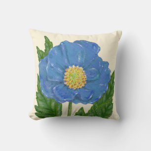 Coussin carré Blue Poppy