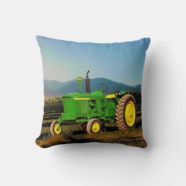 Coussin Carré de Big Green Tractor 1962 (Recto)