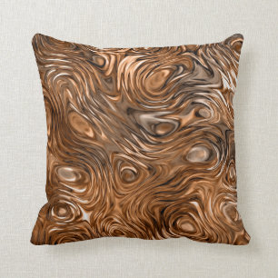 Coussin Carré "de cuivre" fondu de carreau d'impression