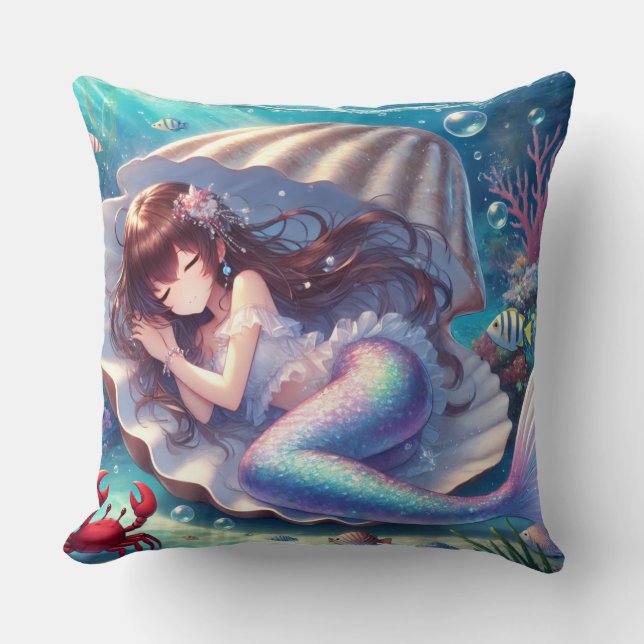 Coussin Carré de sirène couché (Recto)