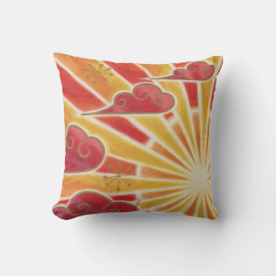 Coussin Carré d'oreiller à lancer au coucher du soleil