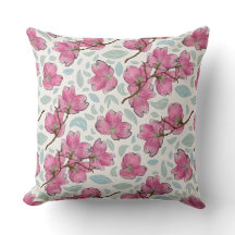 Coussin carré du jardin d'orchidées fantaisiste