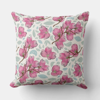Coussin carré du jardin d'orchidées fantaisiste